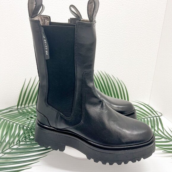 All Saints Black Ankle Boots - Picture 6 of 10